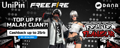 Top Up Free Fire di DANA Cashback 5%?! Cuan Banget!